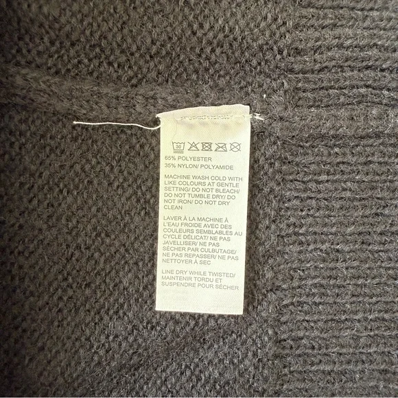 SAKS FIFTH AVENUE Belted Midi Knit Sweater Dress, Black, Size M, NWT - Picture 5 of 5